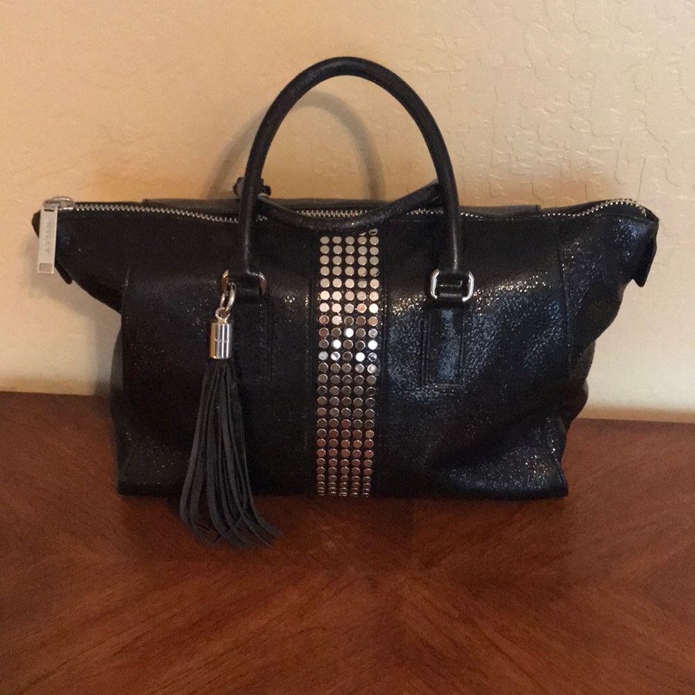 MILLY Black Sparkly Satchel/ Shoulder Bag